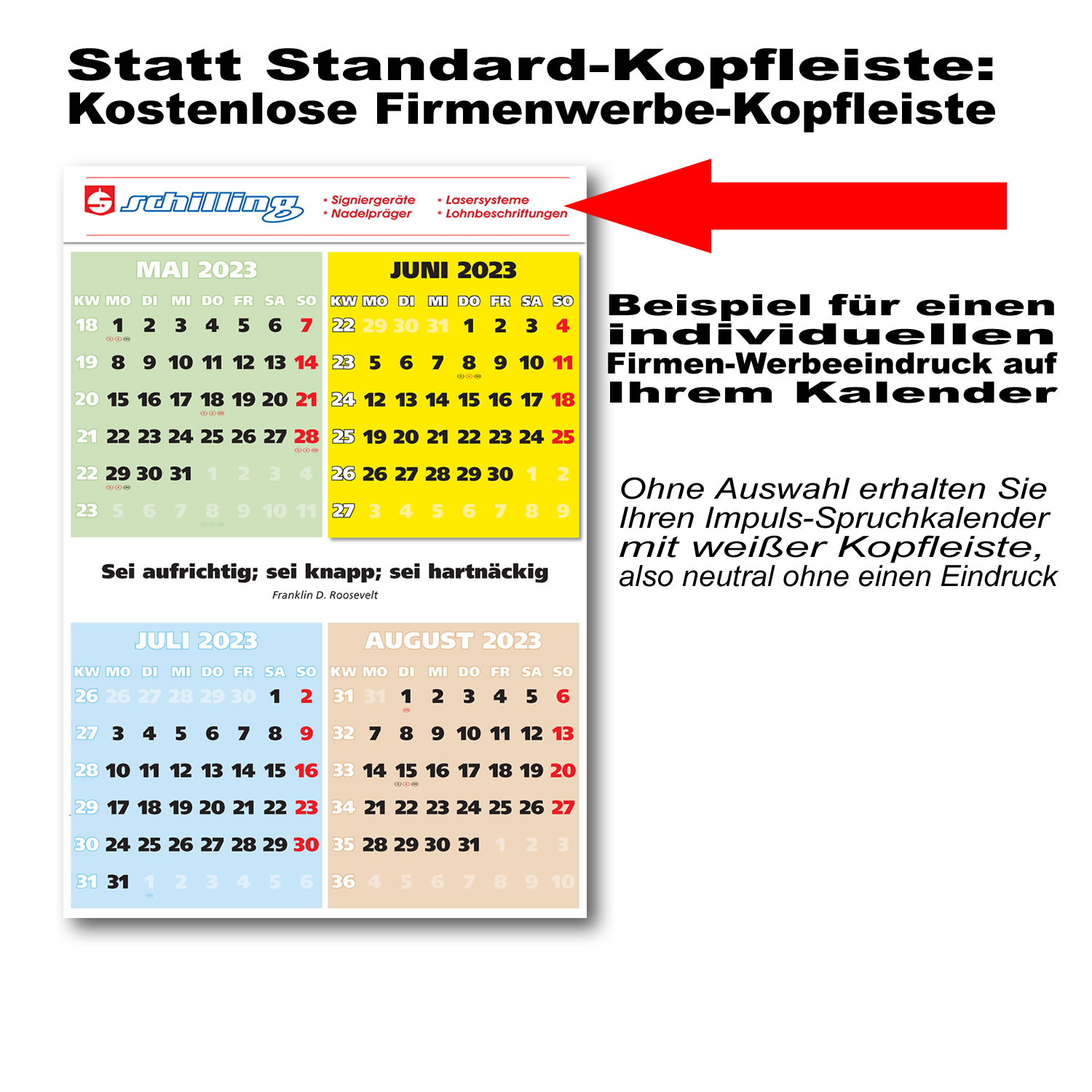 IMPULS-4-Monatsspruch Kalender 2026 *