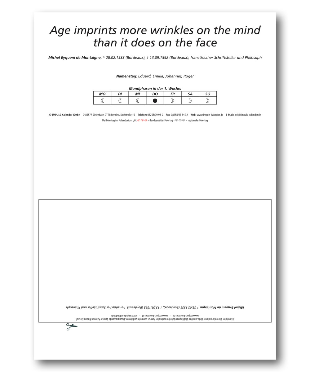 IMPULS-Tagesspruch Kalender 2027 *