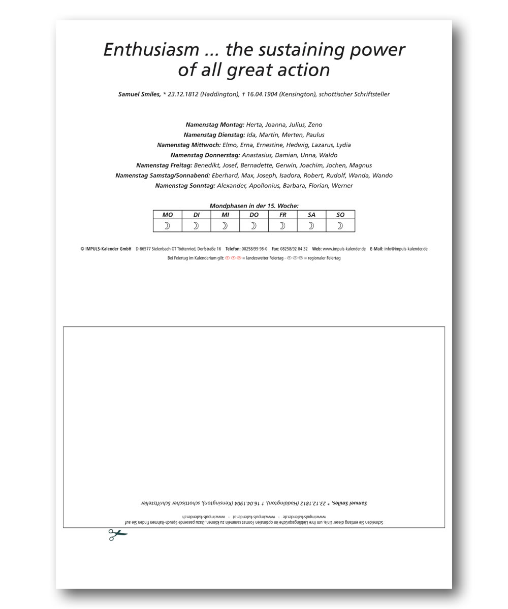 IMPULS-Wochenspruch Kalender 2027 *