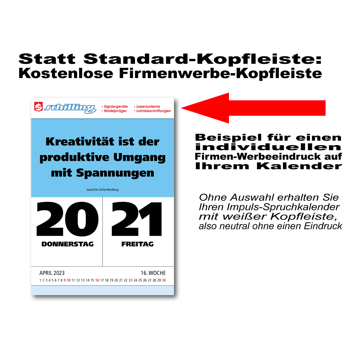 IMPULS-Zwei-(2)Tagesspruch Kalender  2023* - ABVERKAUF