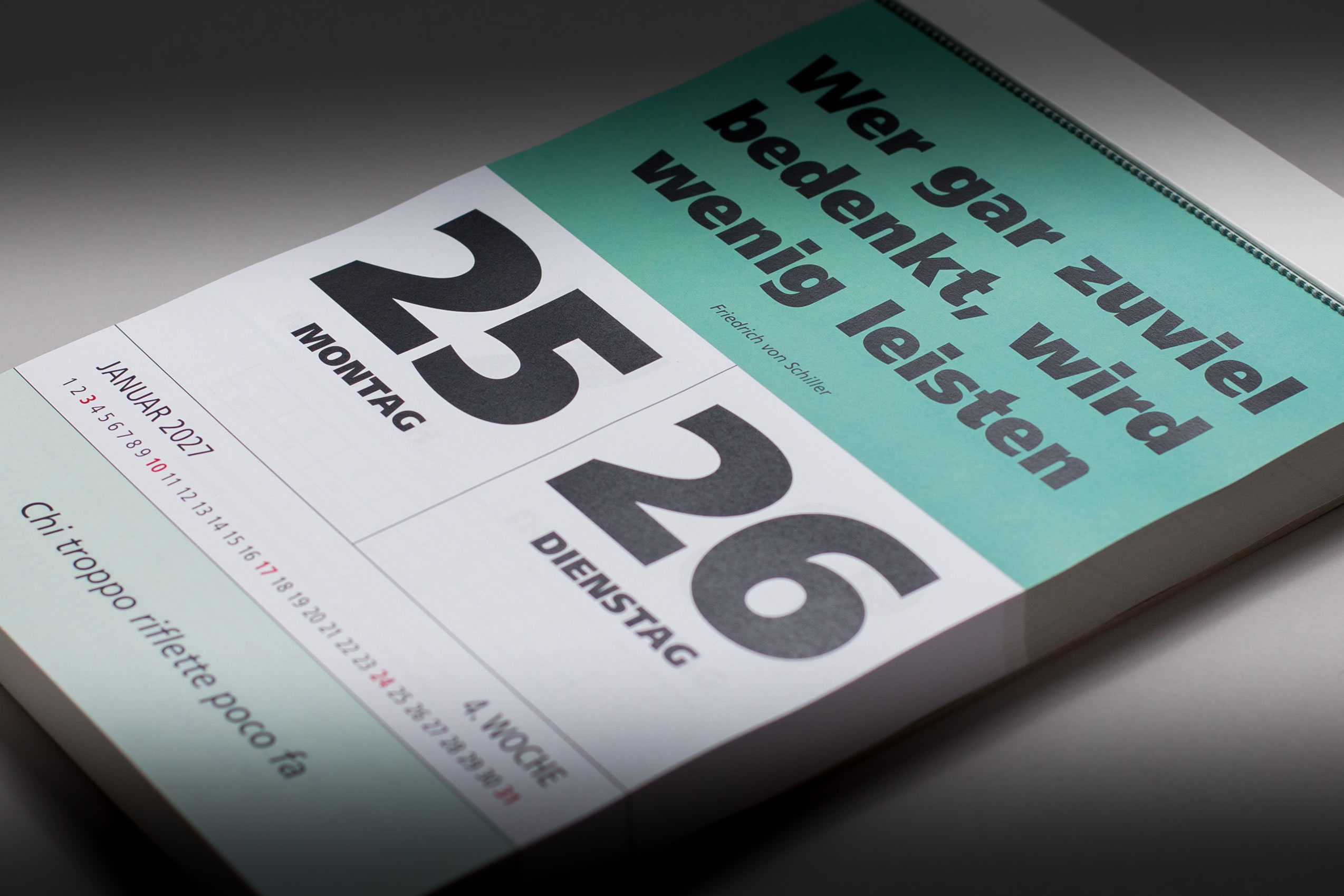 IMPULS-Zwei-(2)Tagesspruch Kalender Saison 2027 - DOPPIO *