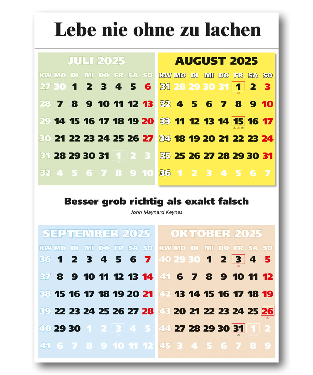 IMPULS-4-Monatsspruch Kalender 2025 * 
