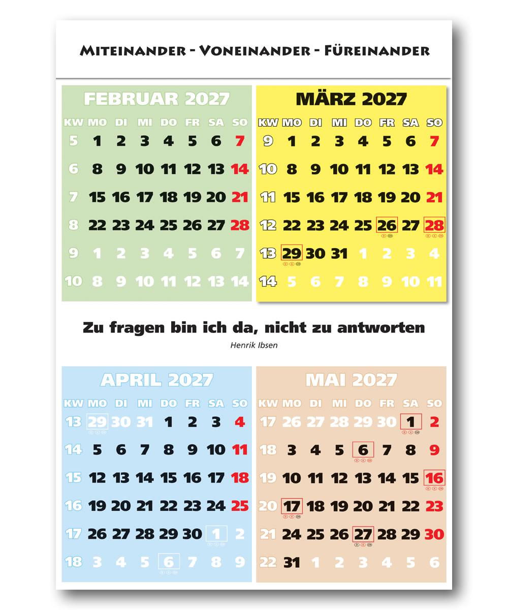 IMPULS-4-Monatsspruch Kalender 2027 *