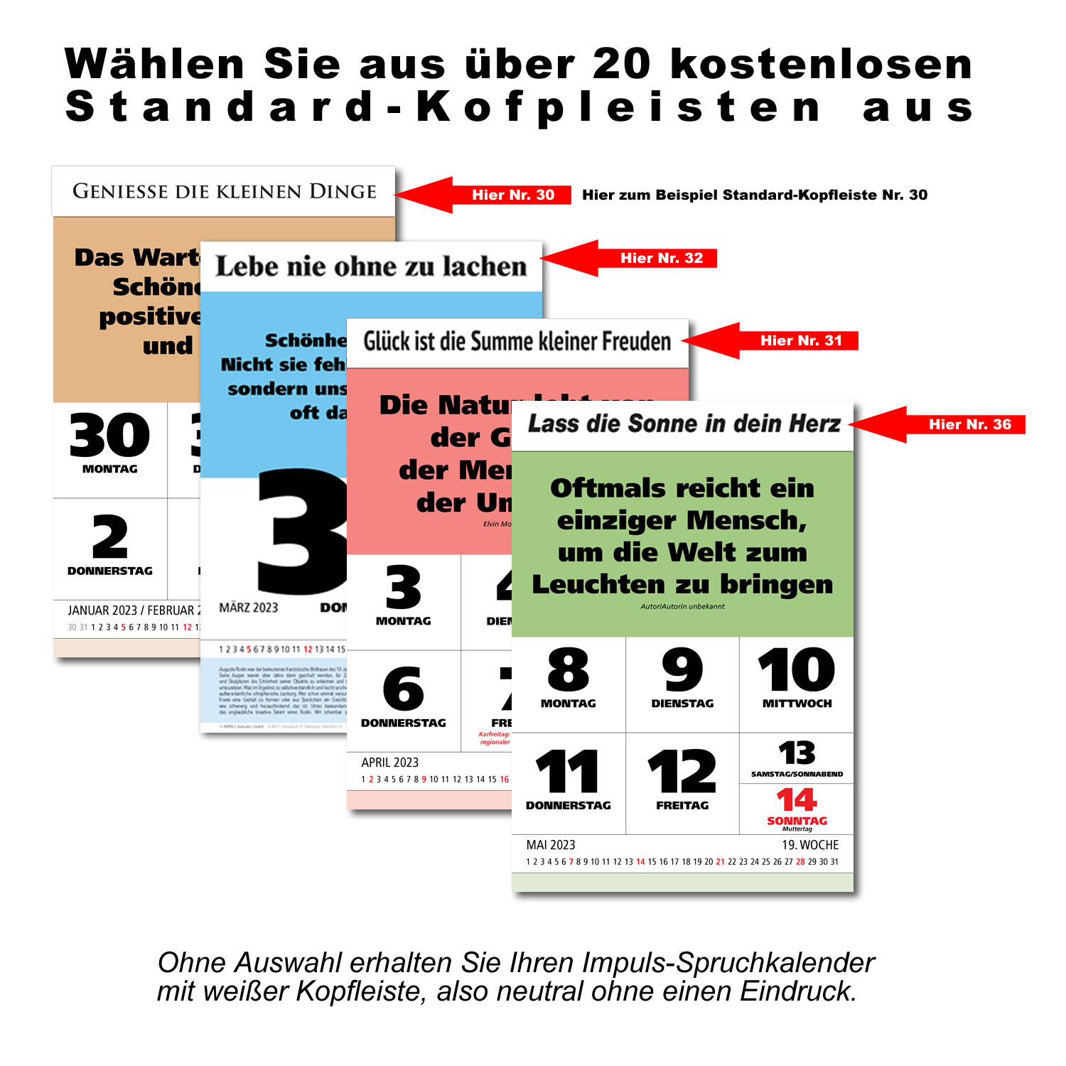 IMPULS-Wochenspruch Kalender 2024 *