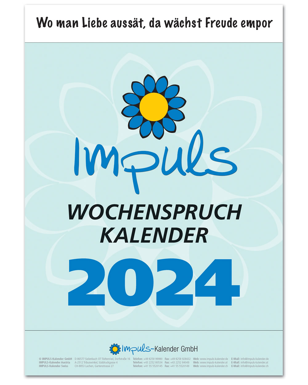 Set-Angebot IMPULS-WOCHENSPRUCH-Kalender Saison 2024 und Rolf H. Ruhleder-Spruchbuch