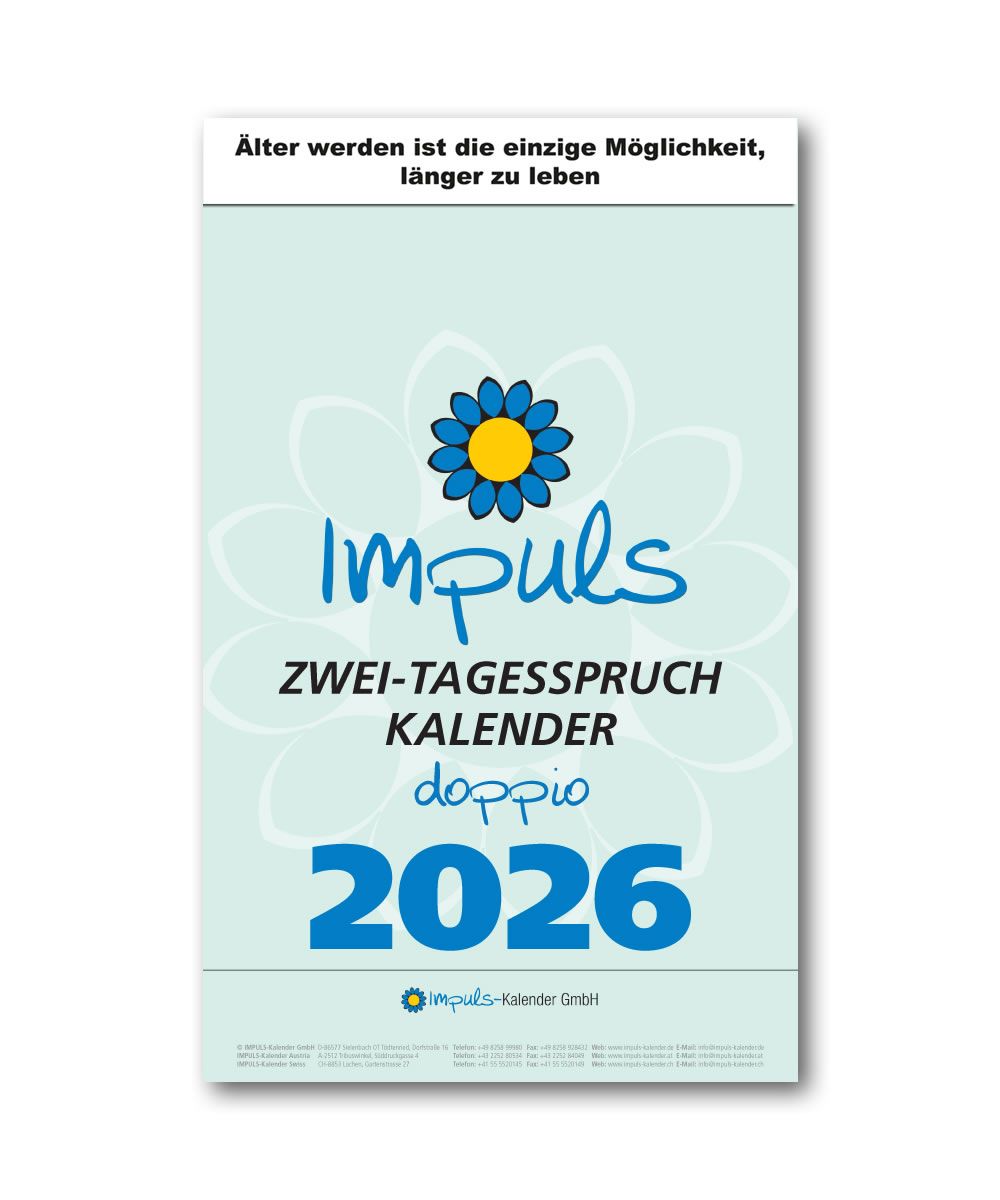 IMPULS-Zwei-(2)Tagesspruch Kalender Saison 2026 - DOPPIO *