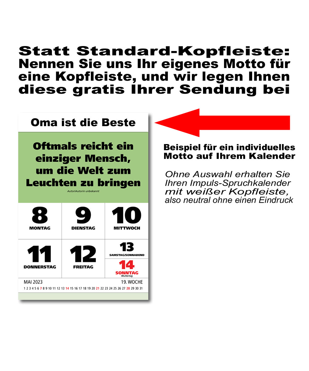 IMPULS-Wochenspruch Kalender 2024 *