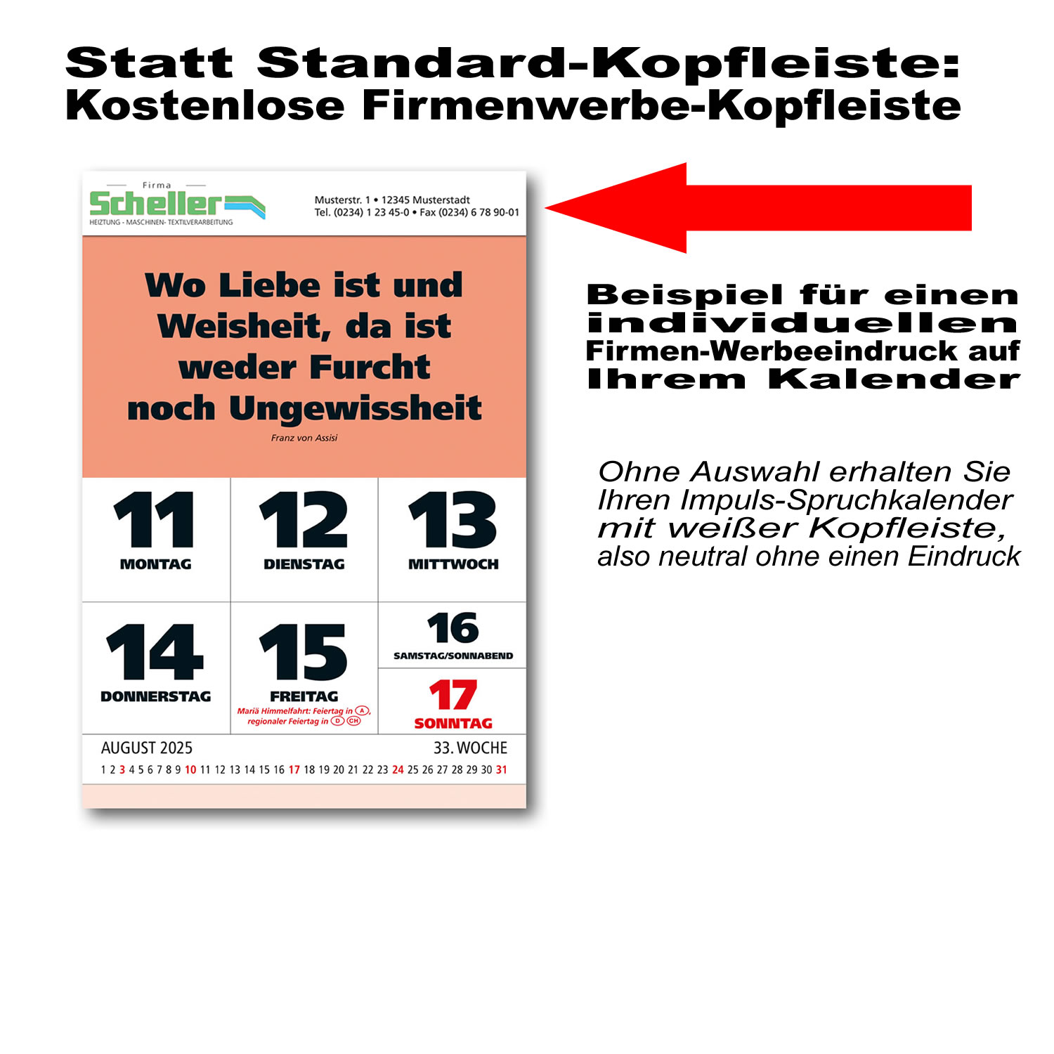 IMPULS-Wochenspruch Kalender 2025 * 