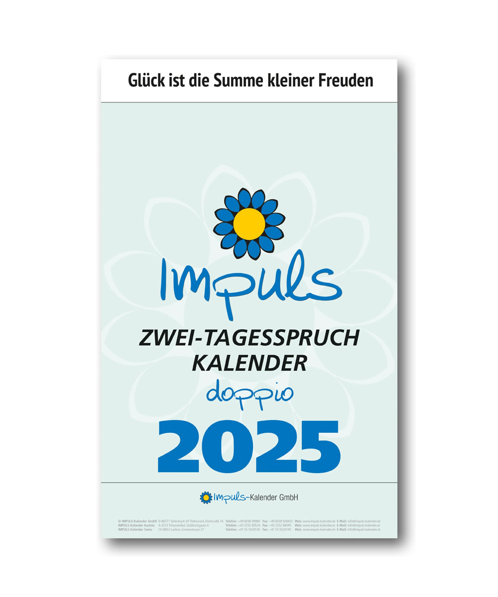 IMPULS-Zwei-(2)Tagesspruch Kalender Saison 2025 - DOPPIO * 