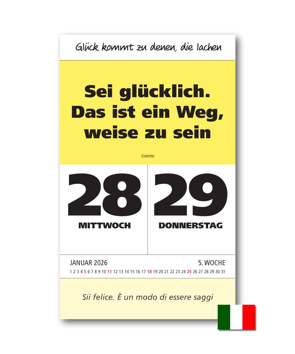 IMPULS-Zwei-(2)Tagesspruch Kalender Saison 2026 - DOPPIO *