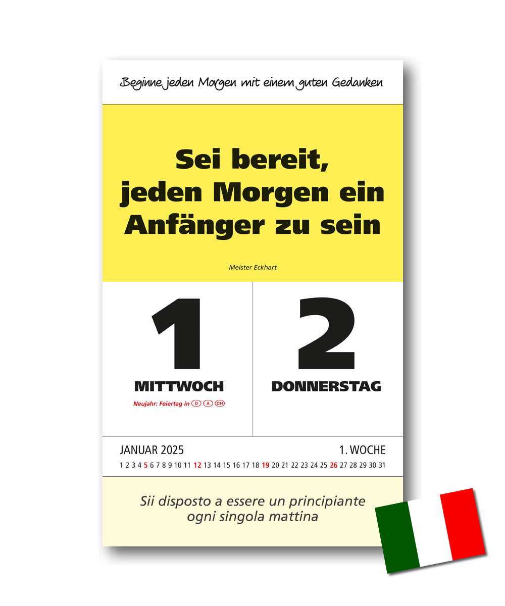 IMPULS-Zwei-(2)Tagesspruch Kalender Saison 2026 - DOPPIO *