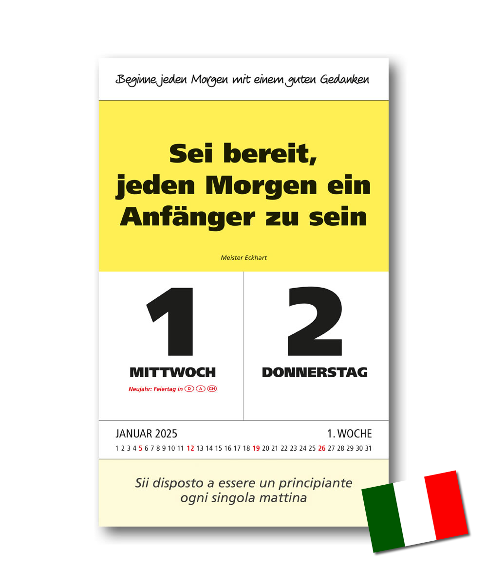 IMPULS-Zwei-(2)Tagesspruch Kalender Saison 2025 - DOPPIO * 