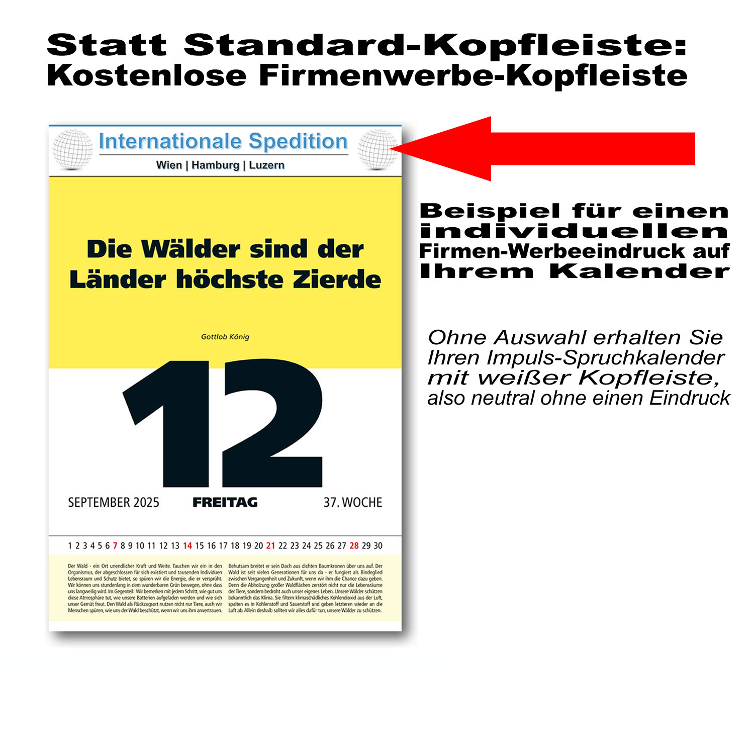 IMPULS-Tagesspruch Kalender 2025 *