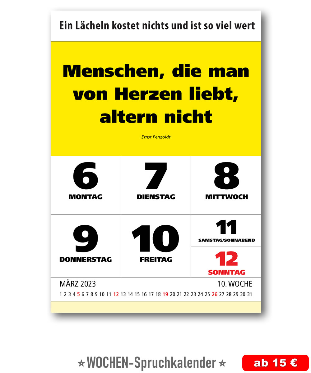 Wochenspruch-Kalender-Zitate-Sprüche Leitspruch Leitsprüche Lächlekalender  