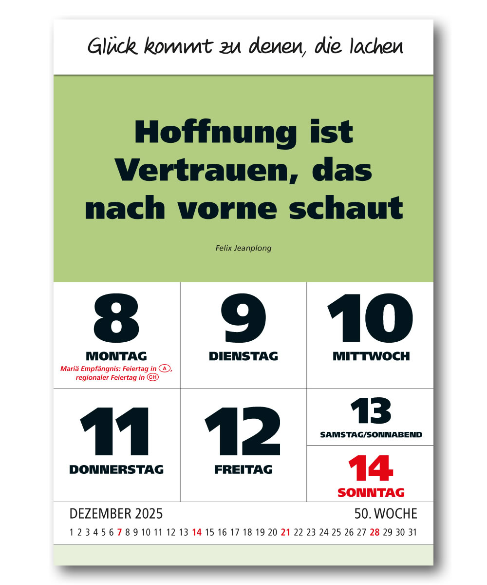 Impuls Wochenspruch Kalender 2025 Leitspruch Zitatekalender Sprüchekalender Aphorismen 