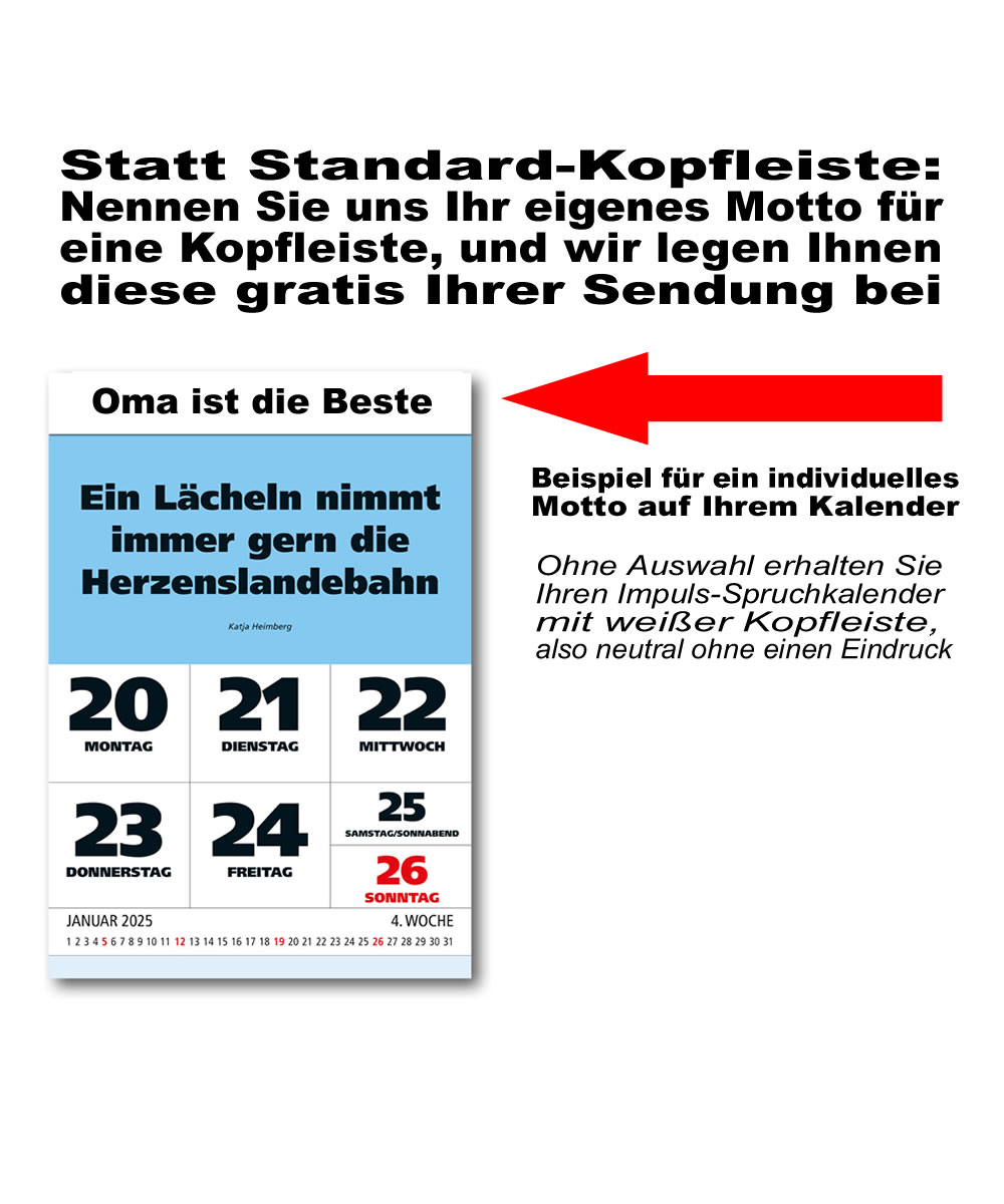 IMPULS-Wochenspruch Kalender 2025 * 