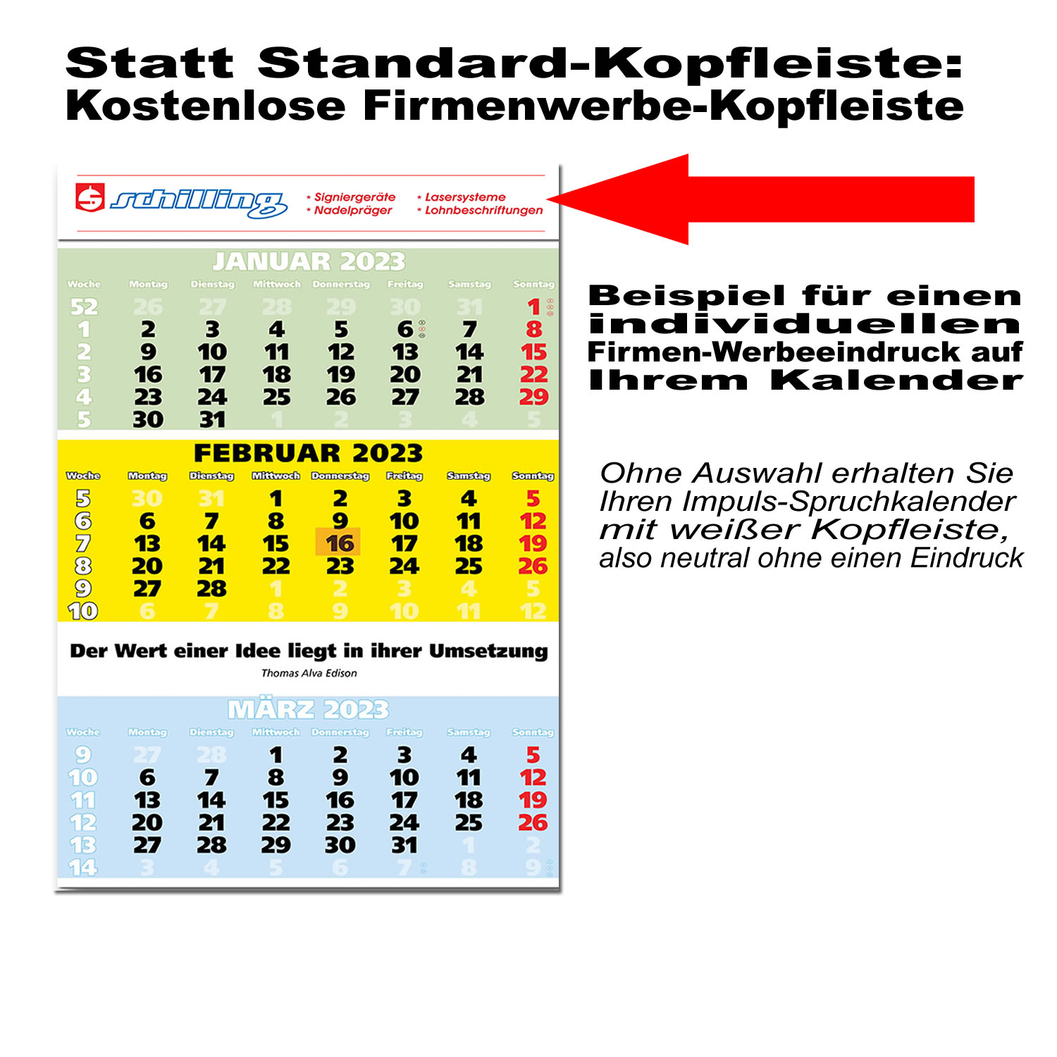 IMPULS-3-Monatsspruch Kalender 2026 *