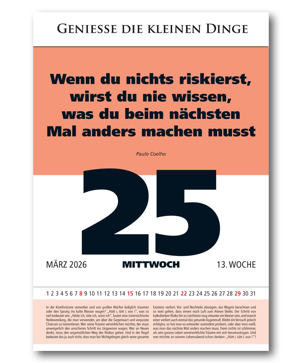 IMPULS-Tagesspruch Kalender 2026 *