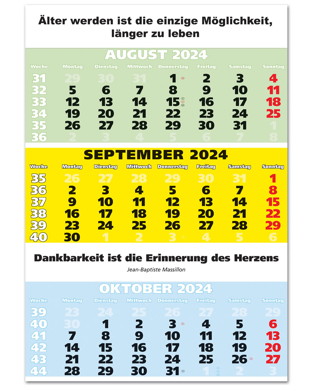 IMPULS-3-Monatsspruch Kalender Saison 2024 *