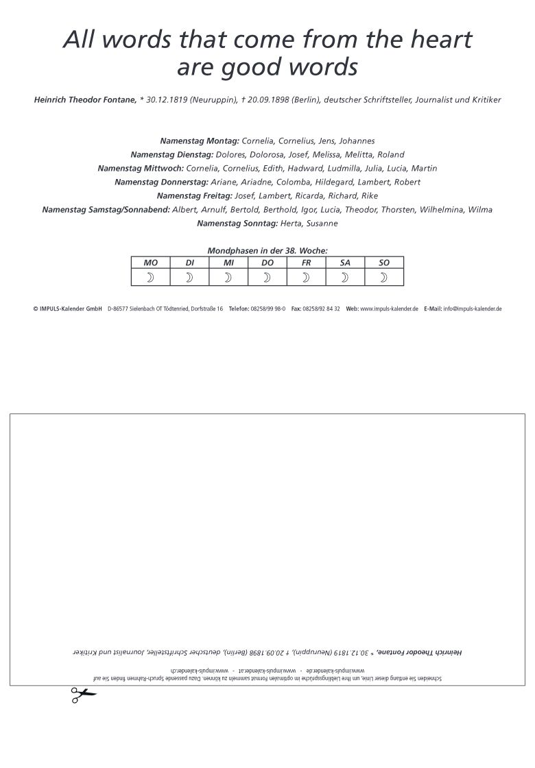 IMPULS-Wochenspruch Kalender 2026 *