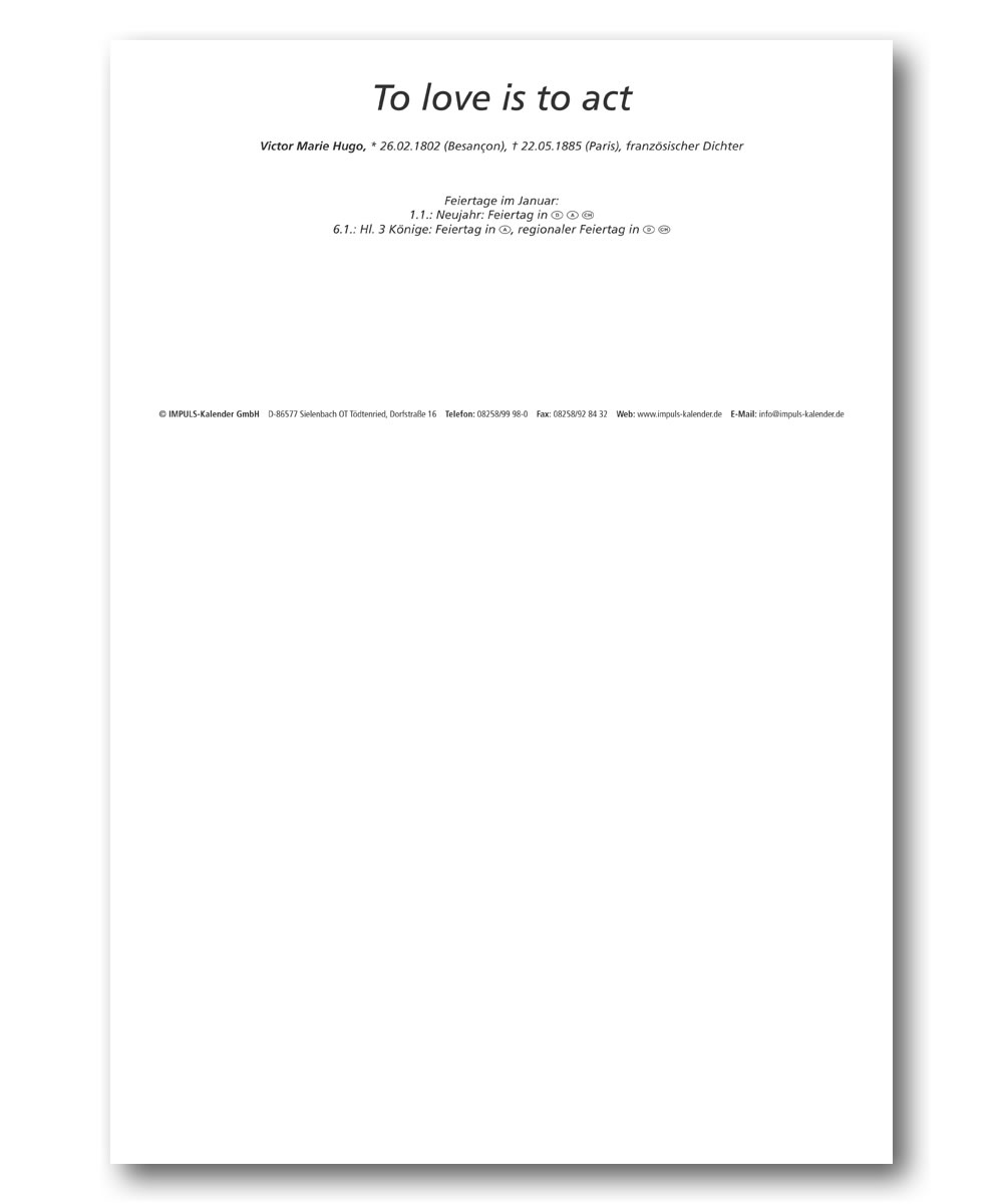  Impuls 3-Monatsspruch Kalender 2025 Leitspruch Zitate Sprüchekalender Illustration 