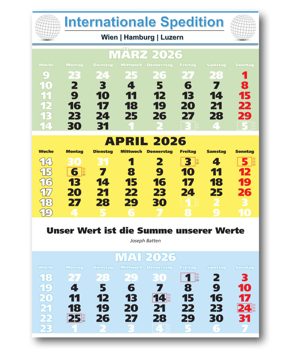 IMPULS-3-Monatsspruch Kalender 2026 *