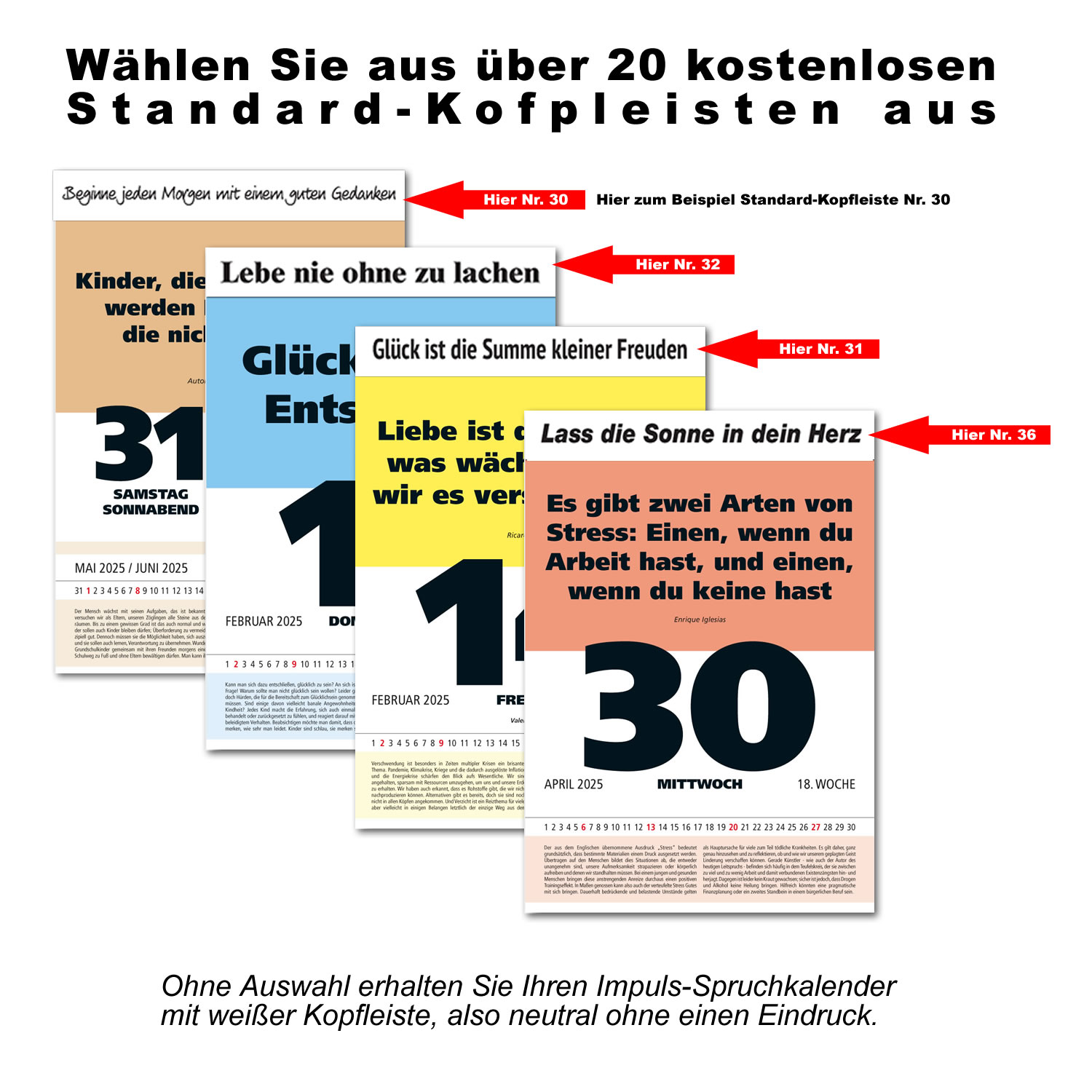 IMPULS-Tagesspruch Kalender 2025 *