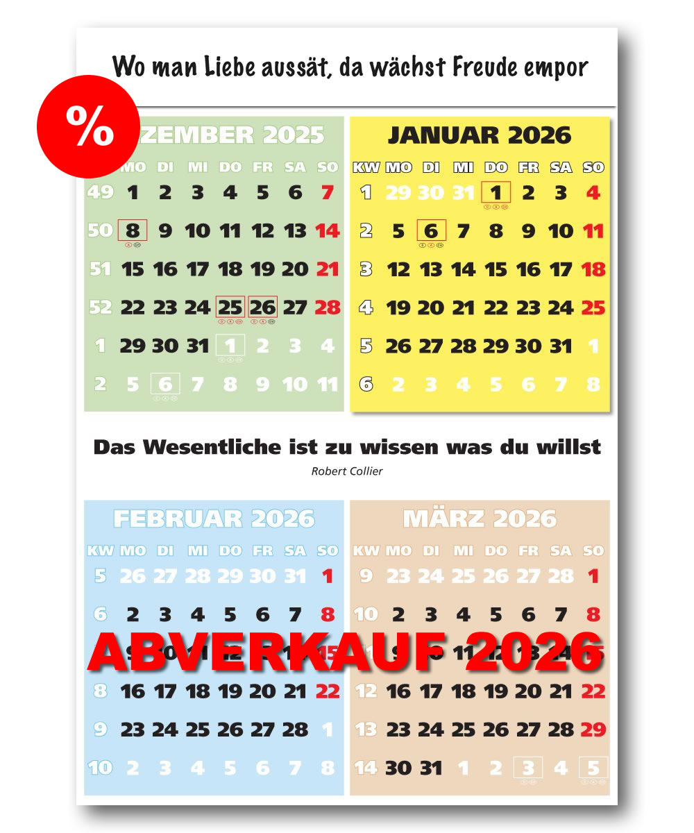 IMPULS-4-Monatsspruch-Kalender 2026* - ABVERKAUF