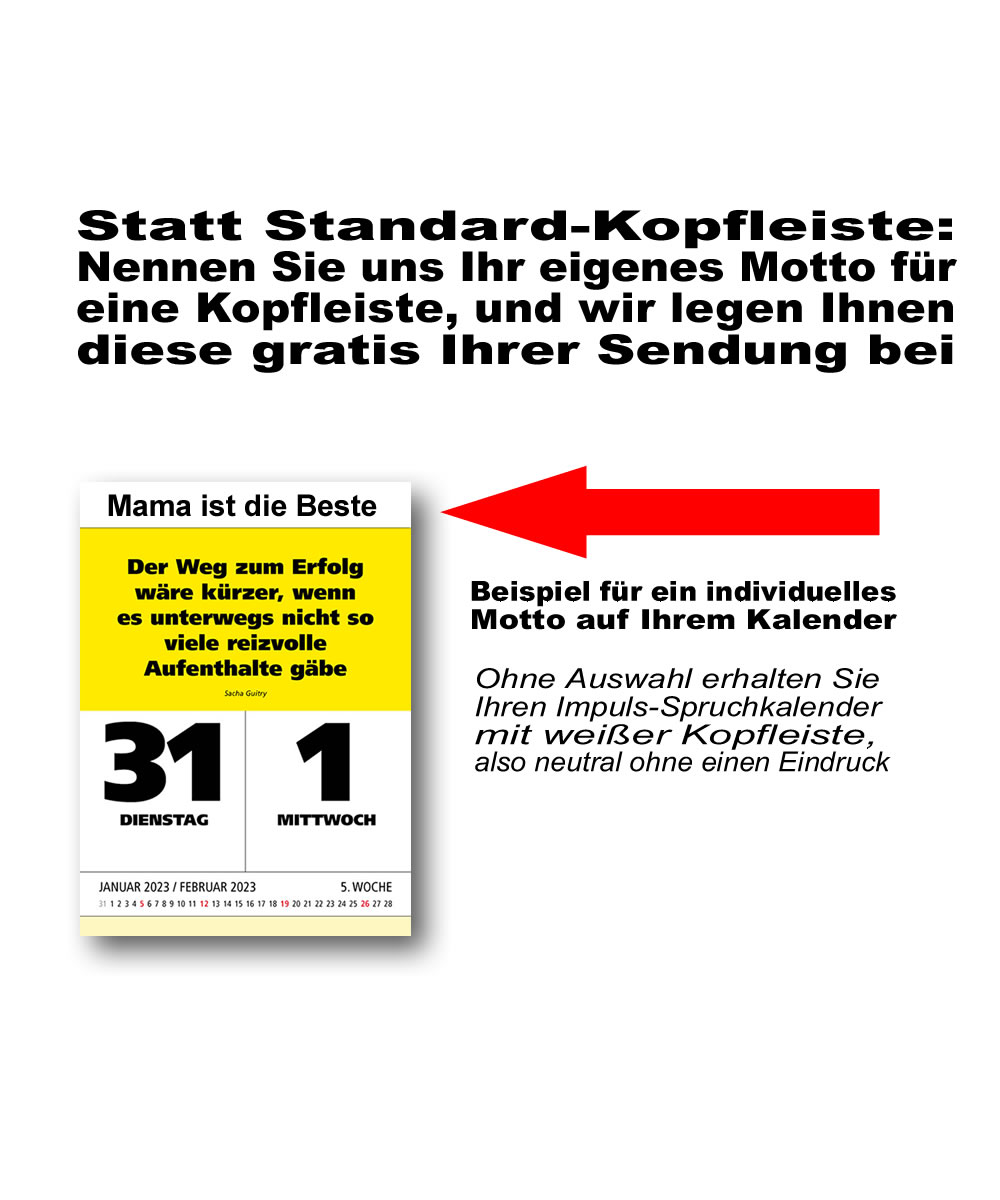 IMPULS-Zwei-(2)Tagesspruch Kalender  2023* - ABVERKAUF