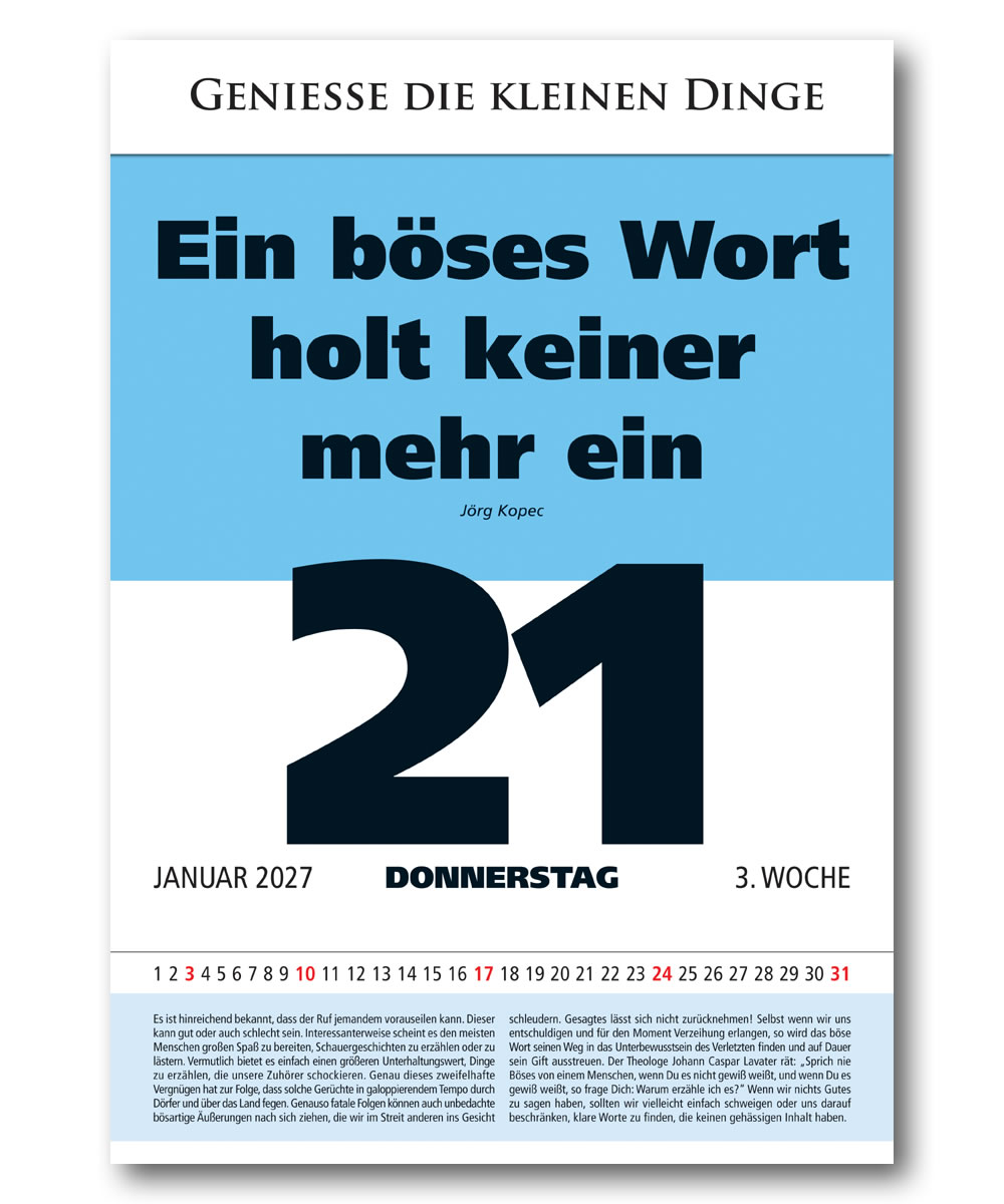 IMPULS-Tagesspruch Kalender 2027 *