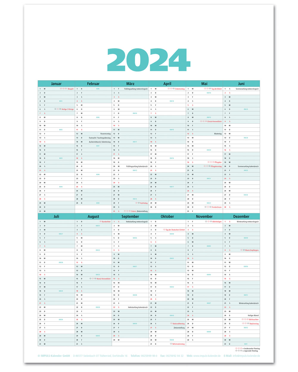 IMPULS-Wochenspruch Kalender 2024 *
