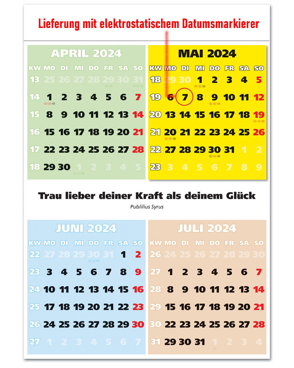 IMPULS-4-Monatsspruch Kalender Saison 2024 *