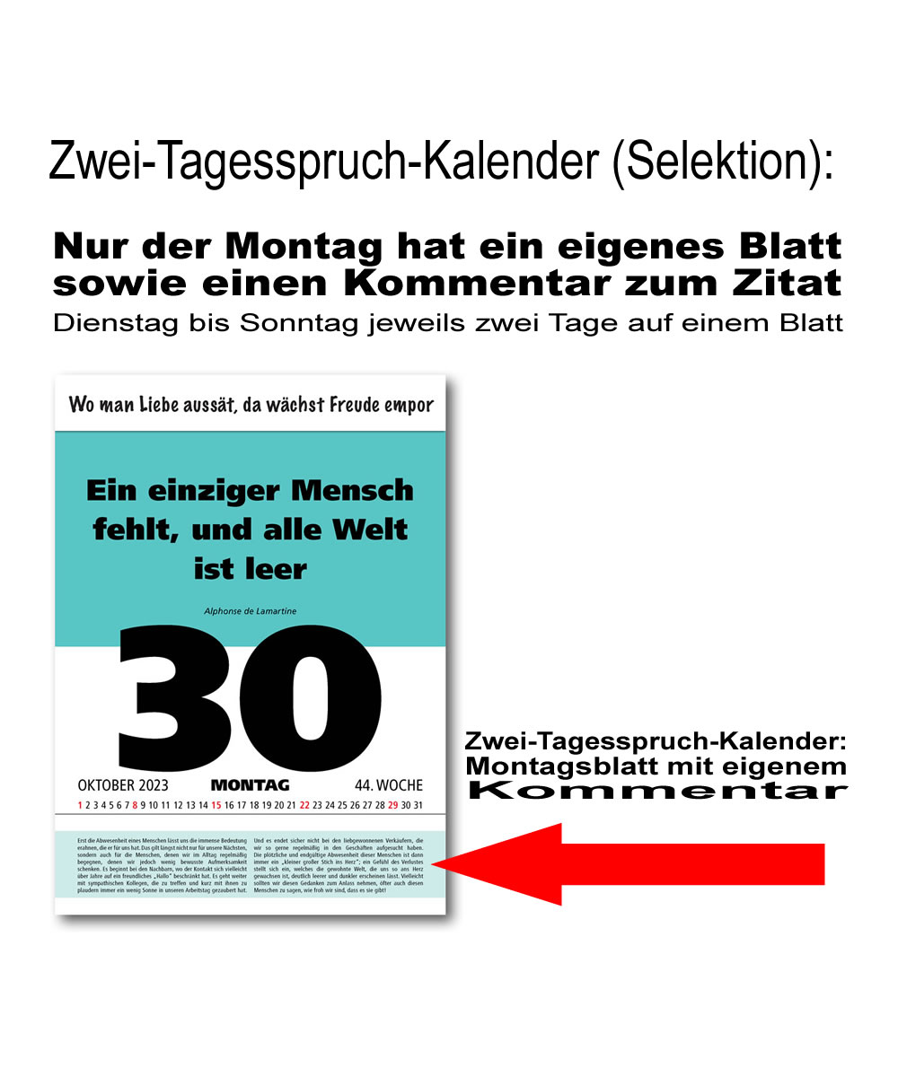 IMPULS-Zwei-(2)Tagesspruch Kalender  2023* - ABVERKAUF