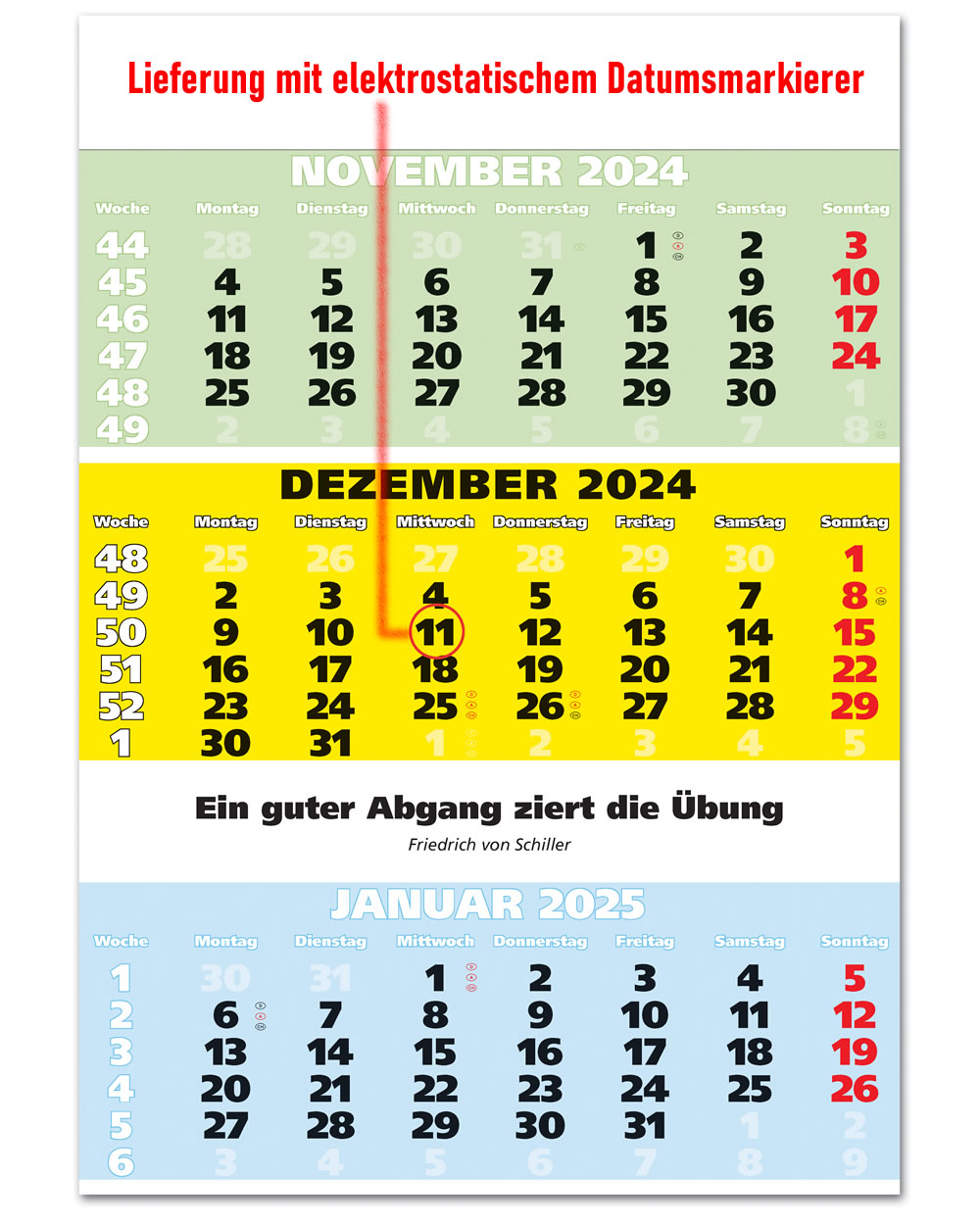 IMPULS-3-Monatsspruch Kalender 2024 *