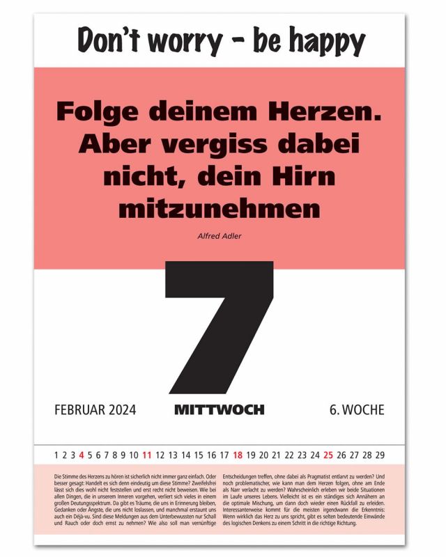 Impuls Tagesspruch Kalender 2024 Zitate Leitspruch Sprüche